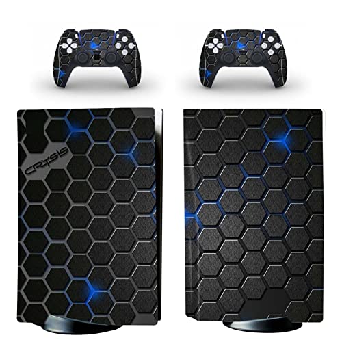 �ی� For PS5 Skin Disc Edition Anime Console and Controller Vinyl Cover Skins Wraps for PS5 Disc Version(7678) �C�A�Ȃ��A�c�����Ȃ�(6)