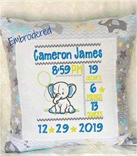 embroidered baby pillow