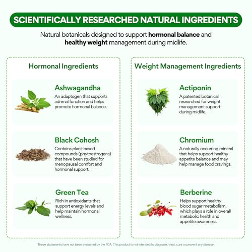 VoomVaya MenoSlim Advanced Menopause Weight Loss for Women – Menopause & Perimenopause Supplement for Women – Supports Healthy Metabolism & Overall Wellness – 60 Capsules - Image 5