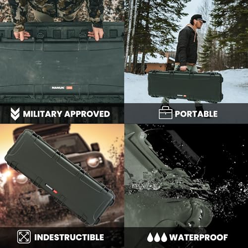 Image of NANUK Hard Case with Foam & Wheels - 30 inch to 55 inch Long, Customizable Foam Insert, IP67 Waterproof & Crushproof, Rugged Construction for Ultimate Protection, Made in Canada