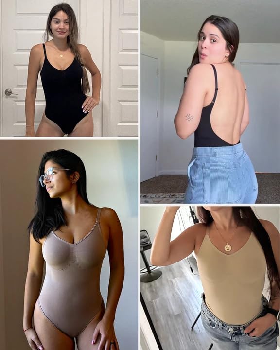 Backless Thong Shapewear for Women with Tummy Control, Seamless Sculpting Bodysuit for Workouts and Daily Wear3