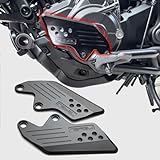 Midimttop Fußstützen-Seitenverkleidungsabdeckungen Fahrer-Trittbrett-Fersenschutz Trittbrett-Halteplatte Fußrastenabdeckungen kompatibel mit Rebel CMX 1100 Rebel1100 Zubehör 2021-2025 (Schwarz)