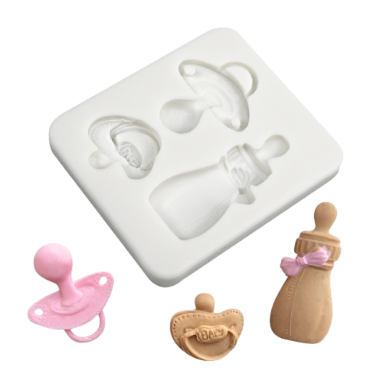 Candy Baking Mould 2 Pcs Pacifier Fondant Silicone Mold Cake Baking DIY Cookie Mold