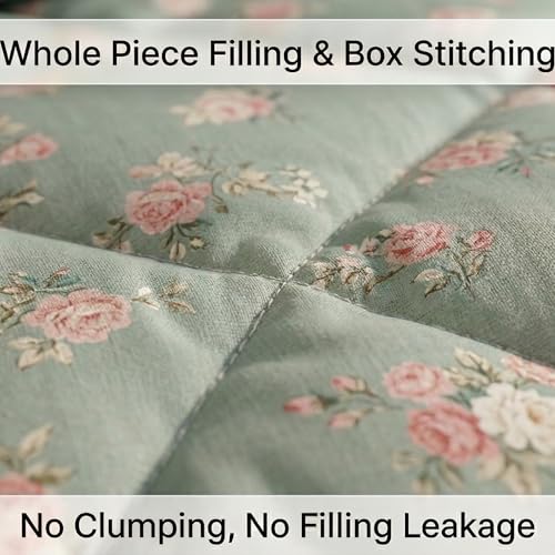 Image of Mafatlal Tulip Premium 120 GSM Quilted Comforter for Single Bed | Reversible, AC Blanket & Skin Friendly | 60 x 90 Inch | Pistachio Green