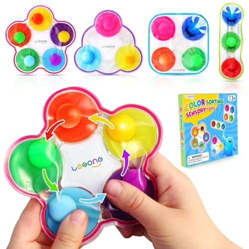 LESONG Sensory Toys for Kids with Autism: 4 Pack Color Sorting Fi...