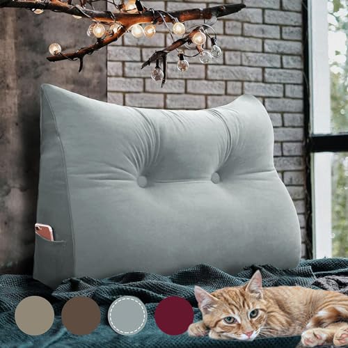 Rucener Coussin CompenséTriangulaires Coussin Dossier Canapé Oreiller de Lecture Gros Coussin de Canapé Coussin Tete de Lit A Une Variété D'utilisations...