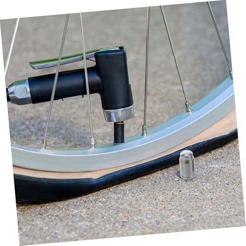Happyyami 2pcs Tapas de Válvula de Aleación de Titanio Ligera para Bicicleta de Montaña para el Mantenimiento de la Presión de Neumáticos, Protectores para Vástago para Ciclismo en Ruta y Todoterreno miniatura 4