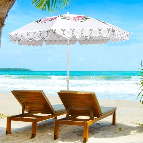 Sombrilla de playa antiviento 200cm plegable e inclinable para piscina 3