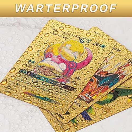 Image of Awestuffs 55 PCS PK Gold Foil TCG Deck Box - V Series Cards Vmax GX Rare and Common /Rare Mystery Card (PK Gold Cards)