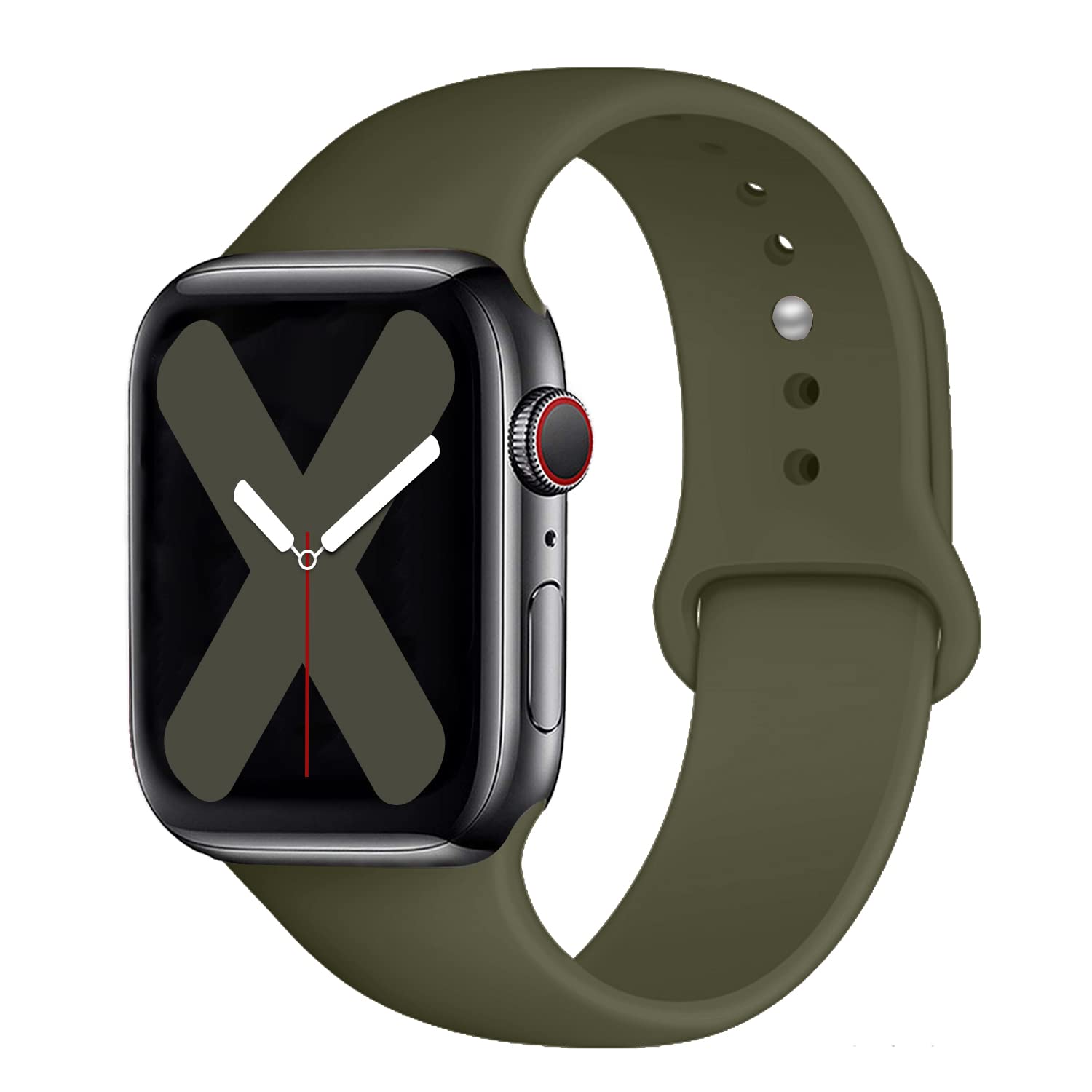 Saucyi Compatible with Apple Watch Band 41mm 40mm 38mm 49mm 45mm 44mm 42mm,Soft Silicone Sport Band Replacement Strap with Classic Clasp for iWatch Series 8 7 6 5 4 3 2 1 SE