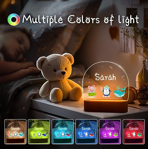 Lámpara de noche LED personalizada para bebé con nombre miniatura 3