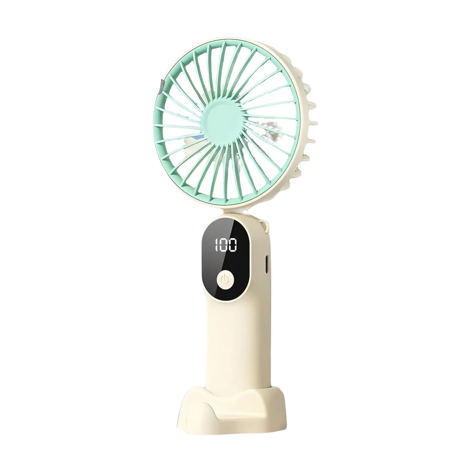NMFLAB USB Rechargeable Small Fan Portable Handheld with 6 Speed Setting Quiet Operational for Travel and Home Use Adjustable Speed