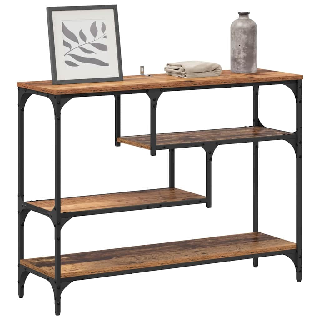 Vidaxl Old Wood Console Table 100 X 30 X 75 Cm Engineered Wood