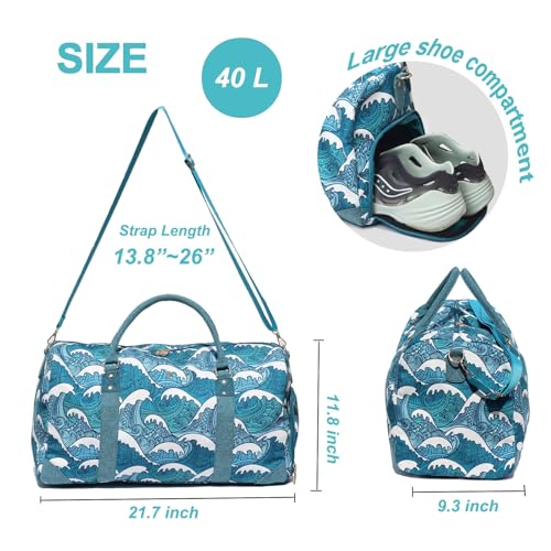 Travel Duffle Bag, Weekender Bag for Women with Shoe Compartment, Carry on Overnight Bag Gym Duffel Bag, Mommy Hospital Bags2