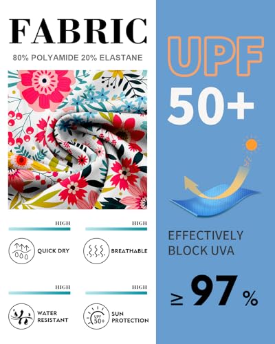 WOWENY Womens Tankini Tops Only Modest Ruched Bathing Suit Top UPF 50+ Swimsuit Top No Bottom4