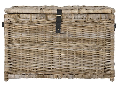 happimess Michael 35" Wicker Storage Trunk, Natural - Thumbnail 3
