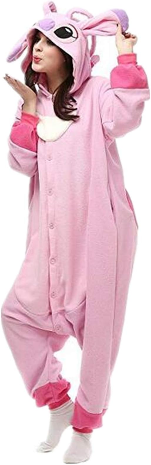 Kafferin Cartoon Couples Adult Unisex Carnival Party Costume Winter Sleepwear Cosplay Pajamas Onesies