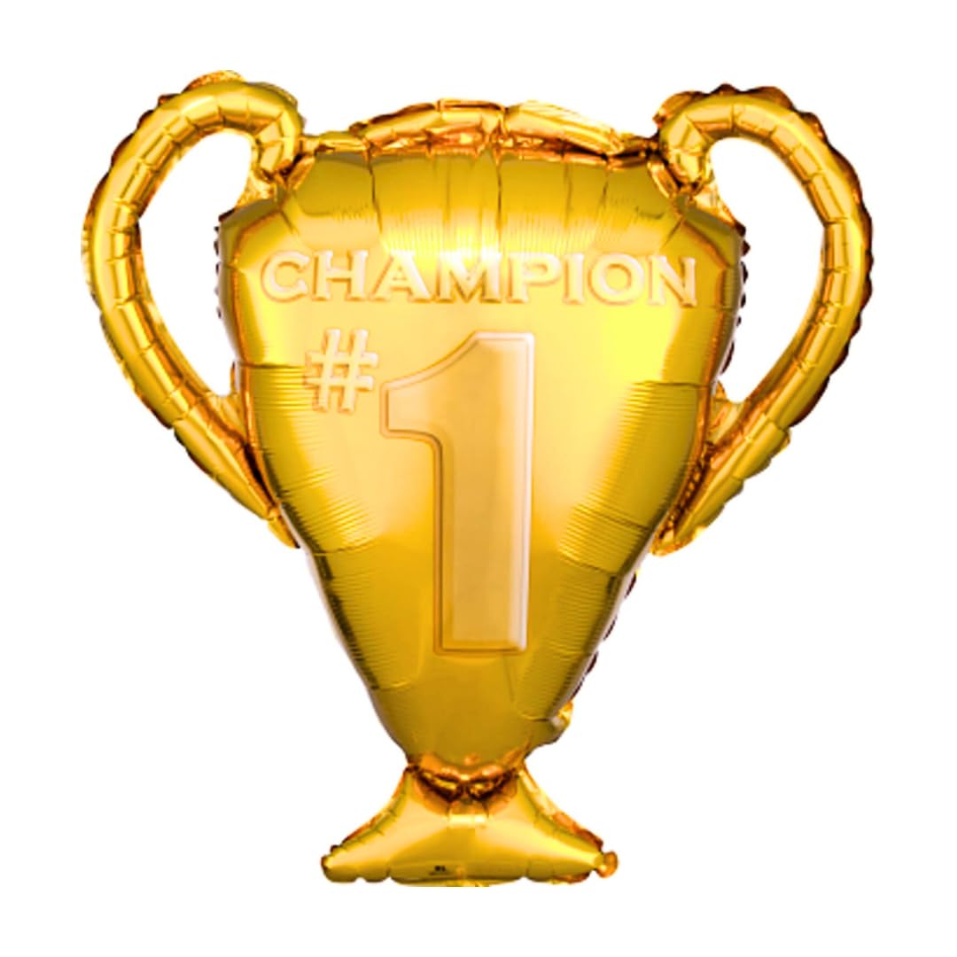 Wanna Party Big Supershape 33" Champions Trophy Balloon for Graduation Party, Sports Day Competition, Sports Tournaments & Other Celebrations