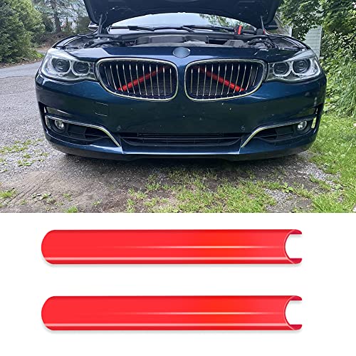 Image of SANRILY For BMW Grill Stripes Accessories Premium Grille Insert Trim for BMW F10,5 series F10 F11 F07,7 series F01 F02 F03 F04 F01 F02 F03 F04,6 series F06 F12 F13 Grill Inserts-Red