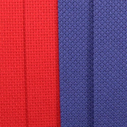 Image of KCS 4 /6 pc of 12 inch x 18 inch 30cmx45cm 16CT Counted Cotton Aida Cloth Cross Stitch Fabric (Red+Royal Blue, 4 pc)