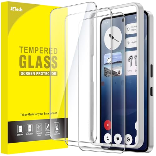 Image of JETech Tempered Glass Screen Protector Guard for Nothing Phone 3a / 3a Pro with Easy Installation Tool, Case-Friendly, HD Clear, 3-Pack