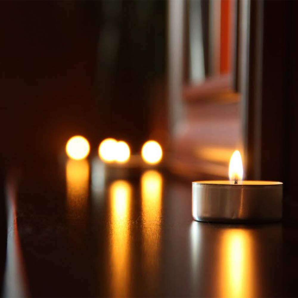 Tealight Candle - 4 Hour Burn Time - Unscented - White Wax - Natural Wax - Lead Free - 4 Pack