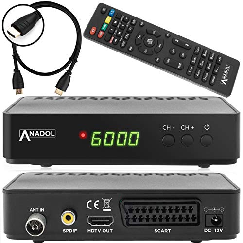 anadol HD 202C Digital Full HD Receptor de televisin por cable (HDTV, DVB-C/C2, HDMI, SCART, reproductor multimedia, USB 2.0, 1080p) [Instalacin automtica]Negro