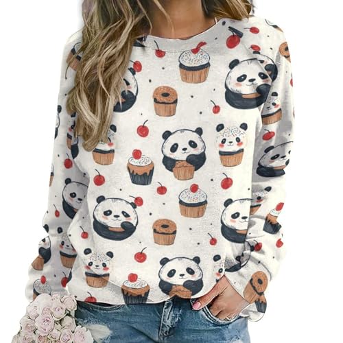 Sweat panda femme ample et douillet contre le froid des journées fraîches