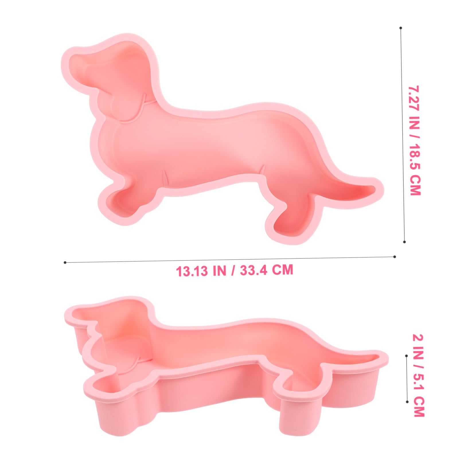 2 Moldes de Silicona Resistentes Forma de Perro y Antiadherentes para Hornear Postres y Dulces Perfectos para Fiestas y Repostería DIY