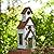 Glitzhome 20" H Oversized Wood Hanging Birdhouse for Outdoors Distressed Cottage Painted Bird House 3-Story Villa Rustic Bird House for Bluebird Wren Chickadee Sparrow Bird