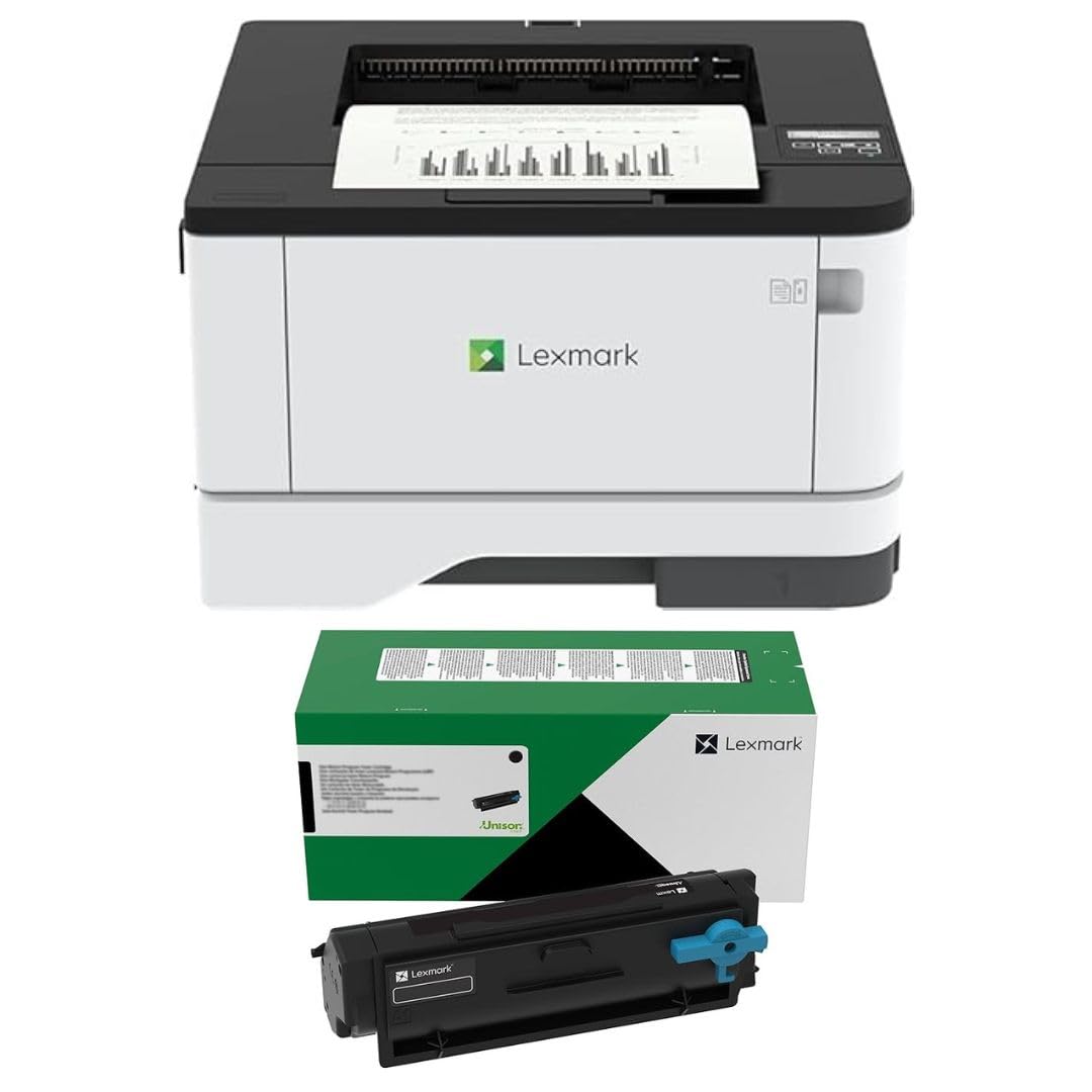 Lexmark MS331dn Black and White Laser Printer, with Ethernet & Automatic Two-Sided Printing, Office Printer (3-Series)(29S0000) Bundle with55B1000 Black 3K Yield Toner Cartridge