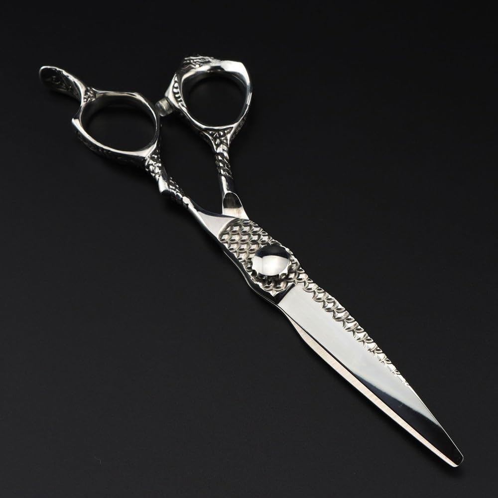 Haarschneideschere, 6 Zoll professionelle JP440c Haarschere mit Stahlskala, Haarschneideschere, Effilierschere, Friseurschere(Schneideschere