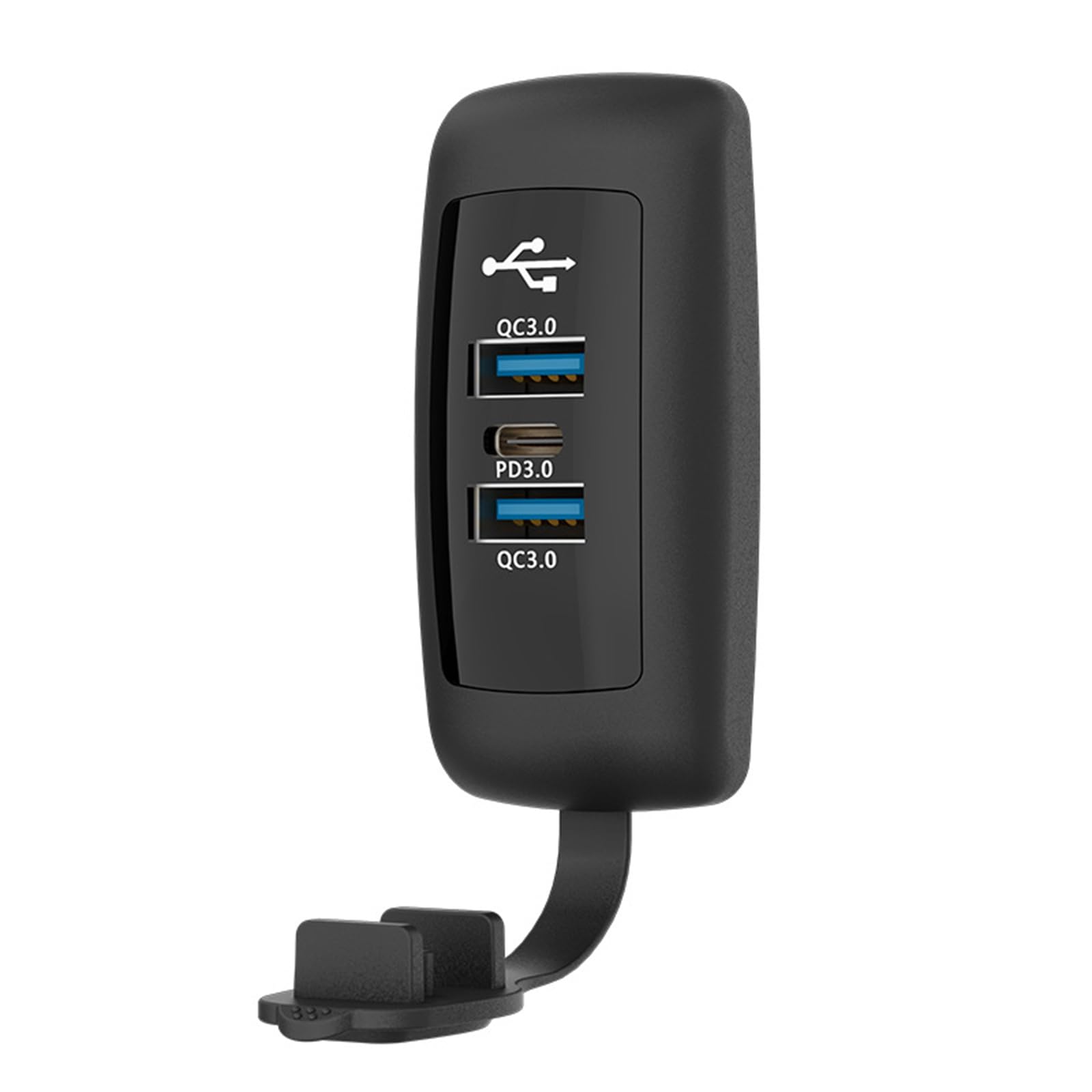 Adattatore di ricarica per auto con presa USB 12 V / 24 V, QC2.0 / 3.0 / 4.0, PD2.0 / 3.0, 48 W doppio QC3.0 e PD3.0 Tipo C Presa di ricarica per auto, barca, camper