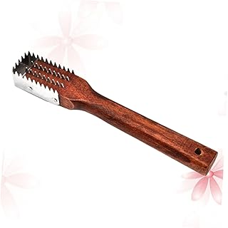 HOLIDYOYO Cepillo Para Quitar Escamas De Pescado Raspador Limpiador De Piel De Pescado Cepillo Raspador De Pescado De Bambú