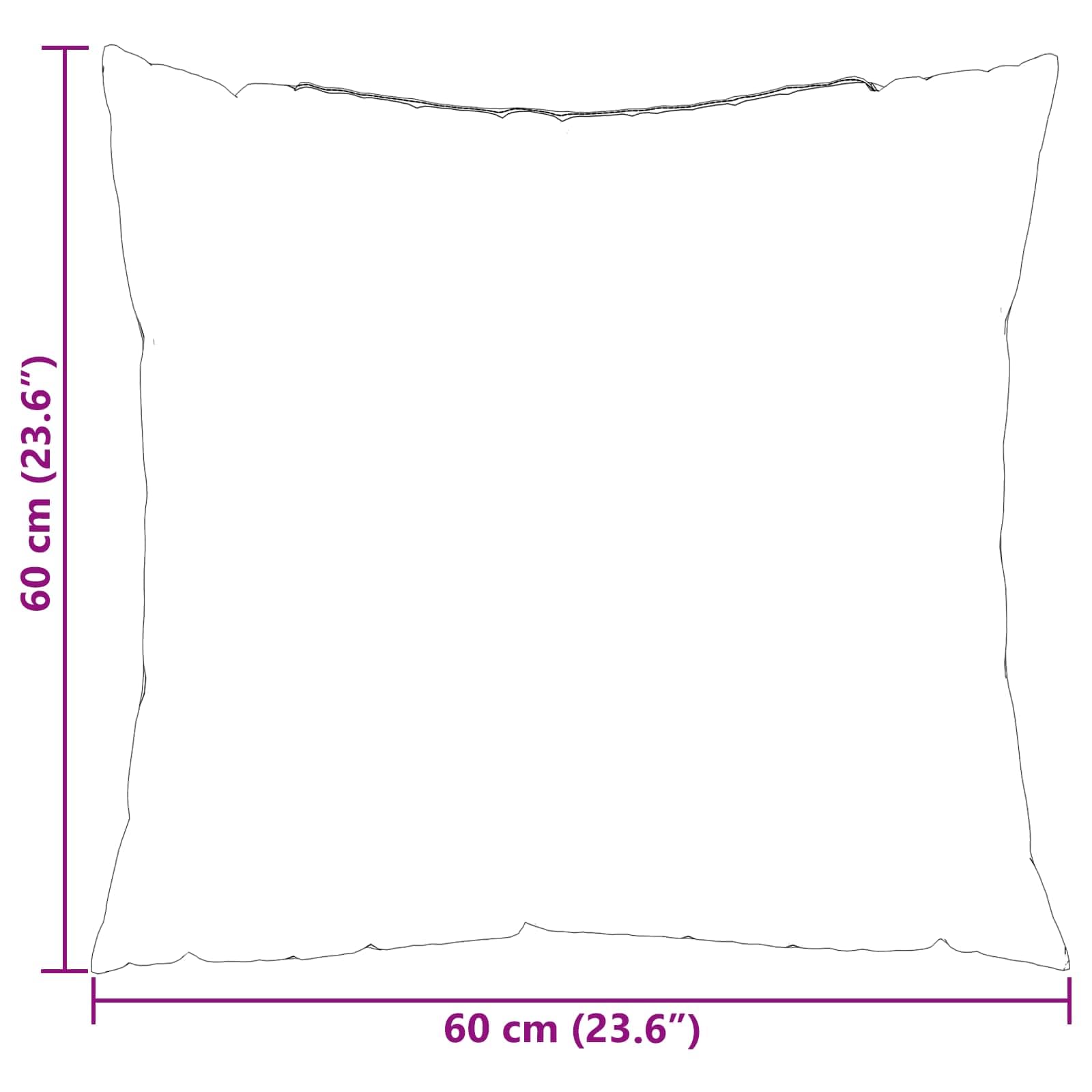 4er Set Outdoor Kissen 60x60 cm Grau Kariert - Sitzkissen für Gartenstühle, Terrasse und Balkon - Strapazierfähige Loungekissen mit Faserfüllung und abnehmbarem Bezug
