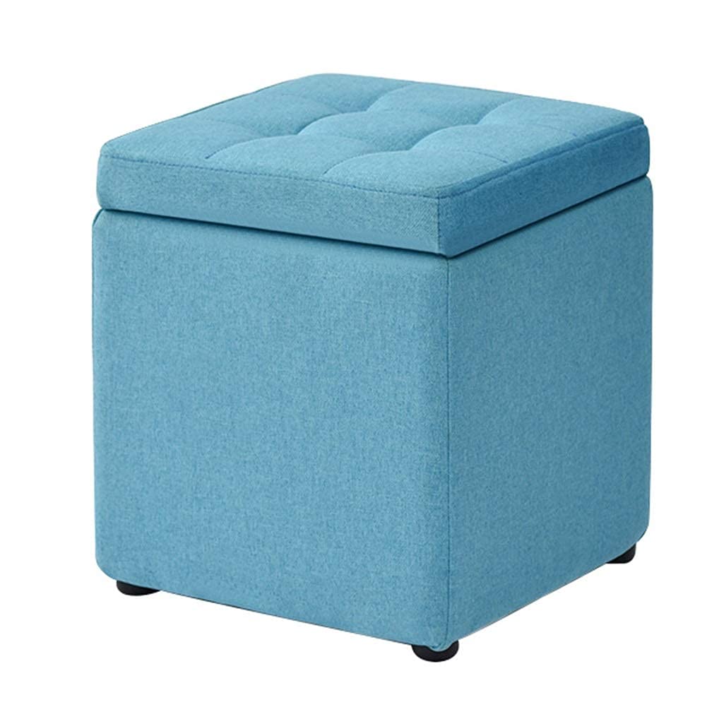 Pouf rangement en chiffon de taille 30x30x35 cm et repose-pieds de salon moderne