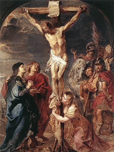 Peinture Christ en croix Rubens sur toile de haute qualité 60x90