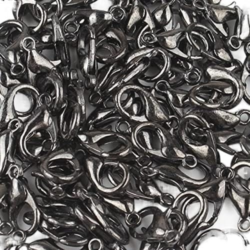 breloczek hoop, zapięcie homara, 60 sztuk 10/12/14mm metalowe zapięcie homara haczyki łączniki końcowe zamknięcie łańcucha do tworzenia biżuterii naszyjnik akcesoria do bransoletki (kolor: złoty, rozm