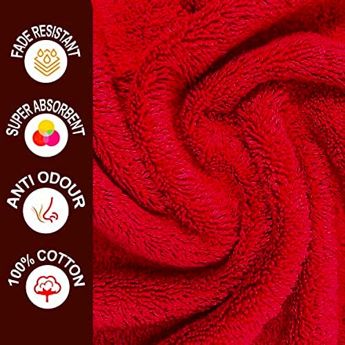 Towelogy® Quick Dry Large Bath Towels Set Egyptian Cotton Ring Spun Premium Hotel Quality Super Absorbent Bathroom Towel 70x125cm (Red Wine - Image 2