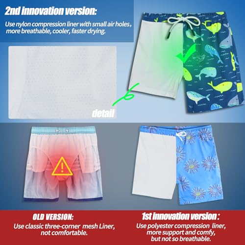 MILANKERR Toddler Boys Rash Guard Sets,Swim Trunks with Compression Liner UPF50+4