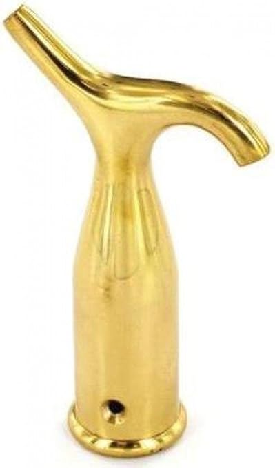 POLISHED BRASS POLE HOOK WITH SCREWS