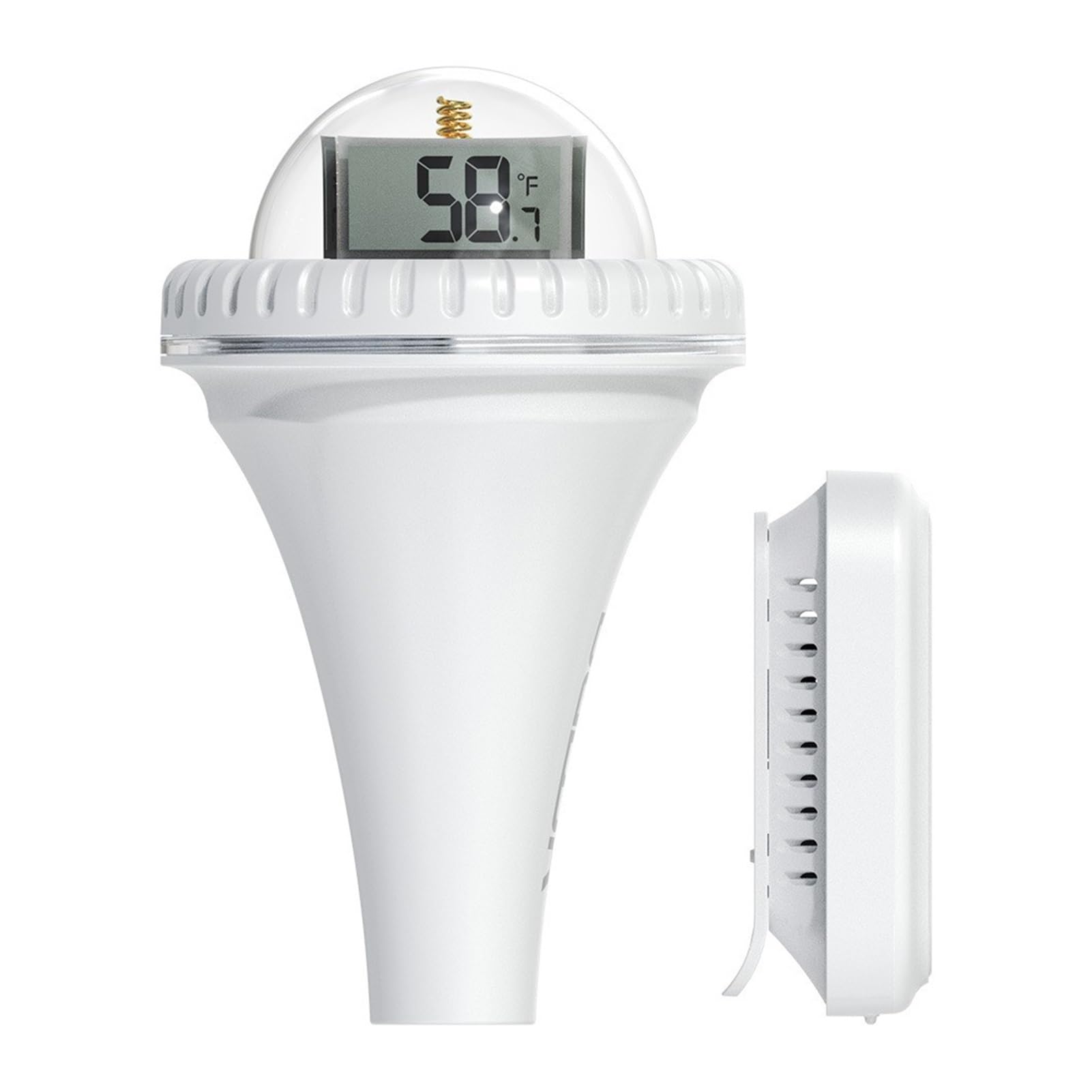 Pływający Cyfrowy Termometr Basenowy 360 Stopni Zasilany Energią Słoneczną Termometr Do Basenu Zewnętrznego Wodoodporny Wyświetlacz LCD Termometr Do Spa Dokładny Pomiar