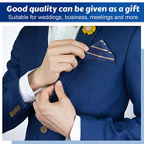 Image of 52 Pcs Pocket Squares for Men Soft Silk Handkerchiefs for Suit Accessories Wedding Business Banquet 9.06 x 9.06'', 52 Styles