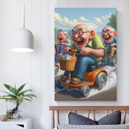Pinturas murales de alta calidad cuadro en lienzo paseo alegre mayores 50x75cm 5