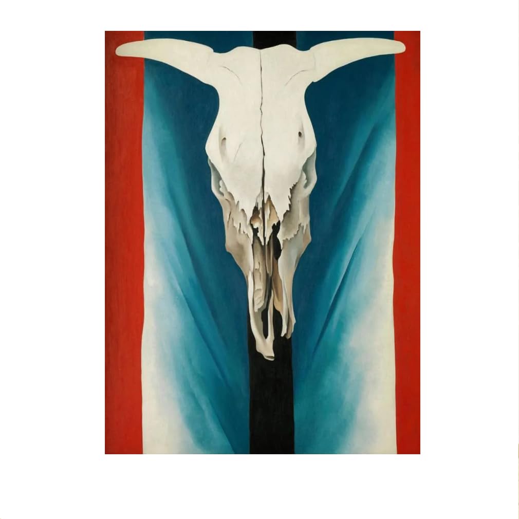 SSLDP LFHLI Georgia O'Keeffe Poster《Red, White, and Blue》Wall Art Georgia O'Keeffe Canvas Painting And Prints Home Decor Picture 50x70cmx1 No Frame