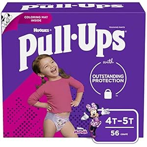 Pull-Ups Learning Designs Training Pants for Girls, 4T-5T (38-50 lbs.), 56 Count, Toddler Potty Training Underwear…