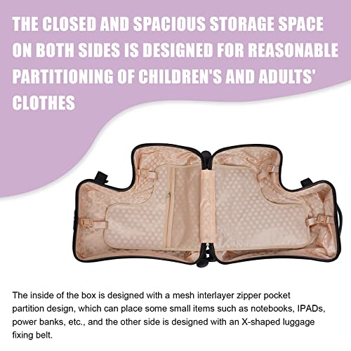 DNYSYSJ 20 Inch Children's Ride On Trolley Luggage-Fuchsia Portable Universal Wheel Luggage Carry On Luggage-Waterproof Unisex Travel Kids luggage kid suitcase rideable3