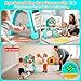 Dinosaur Kids Sports Play Toy: 4-in-1 Multifunction Indoor Outdoor Activity – Basketball Toss, Ring Throw, Ball Play & Music Lights to Improve Motor Skills, Birthday Gift for Boys Girls Age 1-3