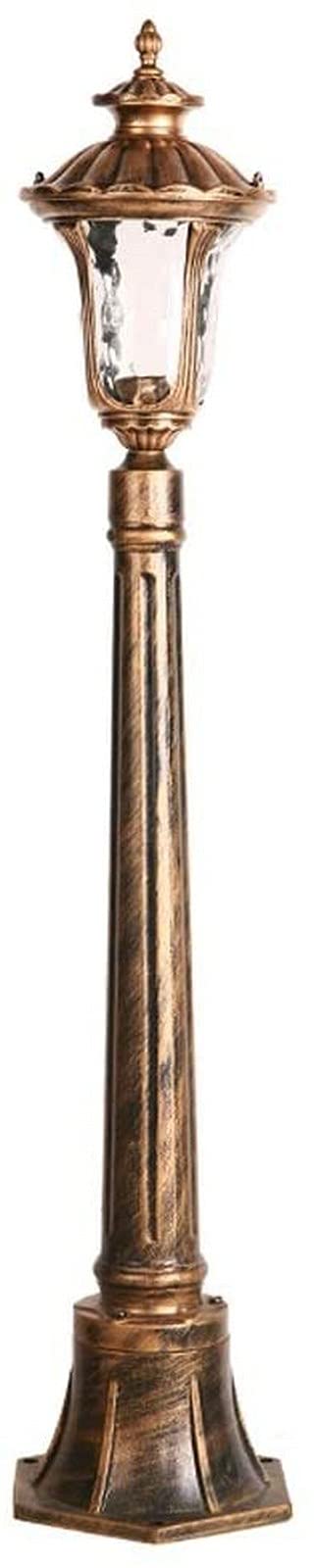 QUSYZD Lamp Post Lights Outdoor, Courtyard Light 1.1M Brass Outdoor Garden Glass Post Light E27 Waterproof Die-Cast Pillar Light Landscape Street Lawn Courtyard Column Lamp,