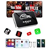 4-in-1 Magic Video Box for Streaming Netflix/YouTube/TikTok,HDMI Input Car TV Plug & Play,AI Box Wireless CarPlay & Android Auto Adapter with USB Drive for OEM Wired CarPlay Cars （4GB RAM+32GB ROM）